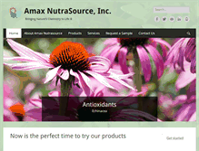 Tablet Screenshot of amaxnutrasource.com